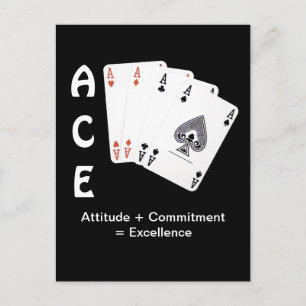 Cartão Postal ACE Atitude + Compromisso = Excelência