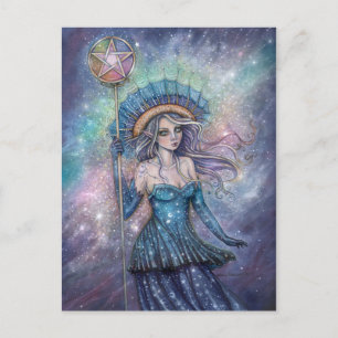 Cartão Postal Ace dos Pentáculos Tarot Art de Molly Harrison