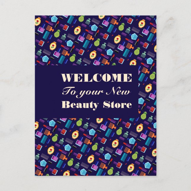 Cartão Postal Acessórios de beleza Beauticista e cabeleireiro Gi (Frente)