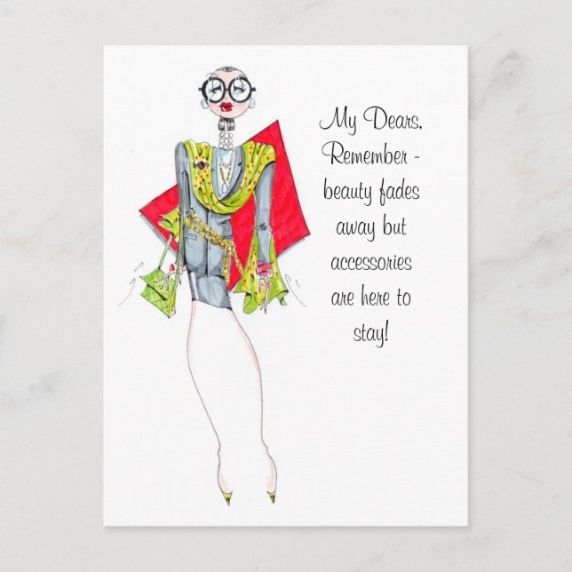 Cartão Postal Acessórios estão aqui para ficar postais - (Frente)