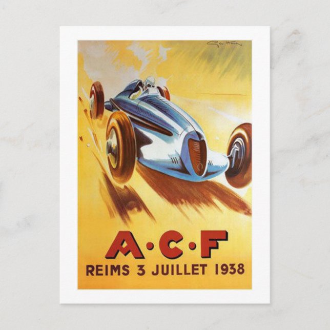 Cartão Postal ACF Reims 3 Juillet 1938 (Frente)