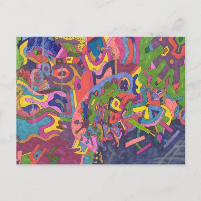 Cartão Postal "Acima da Tempestade" Abstrato Art (Frente)