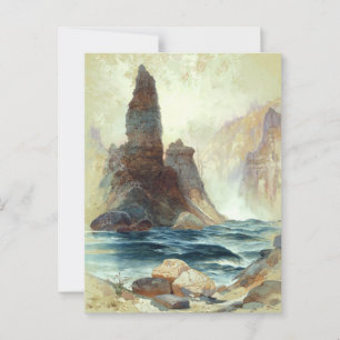 Cartão Postal Acima de Tower Falls, Moran, 1872