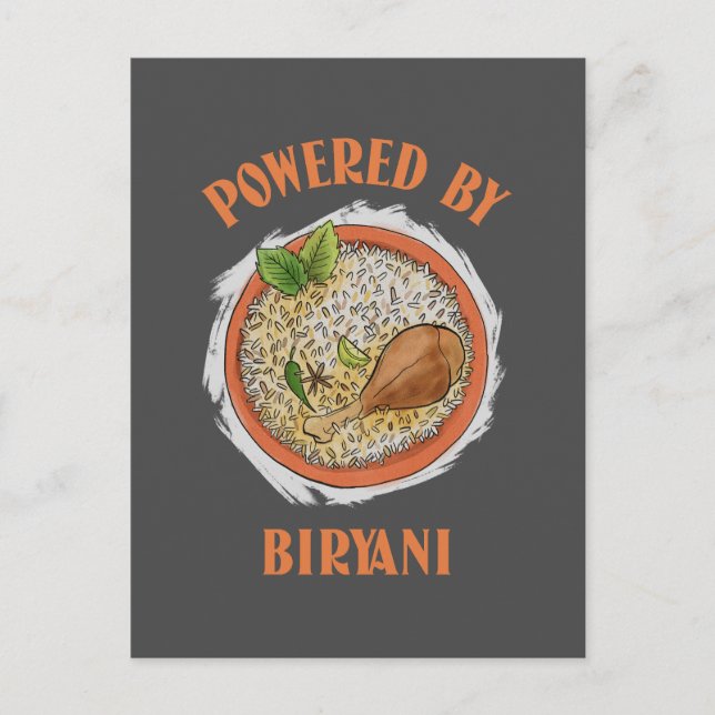 Cartão Postal Acionado por biryani T-Shirt (Frente)