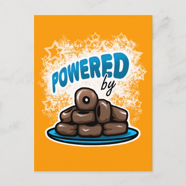 Cartão Postal Acionado por Cartaz de Rosquinhas de Chocolate Peq (Frente)