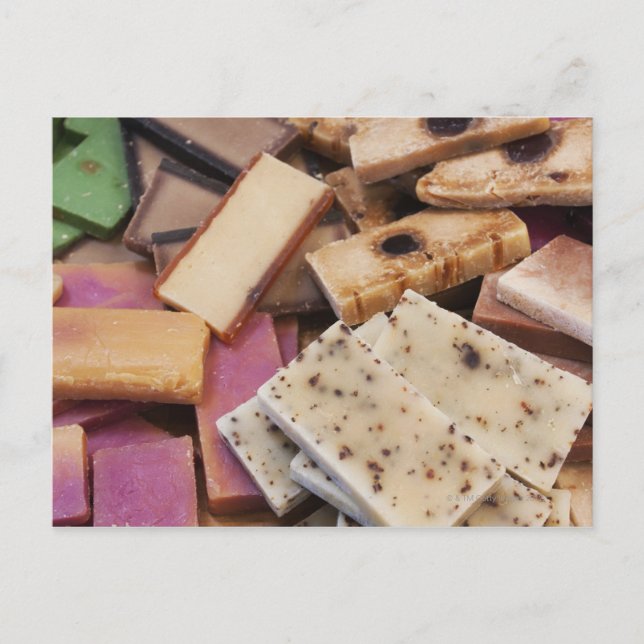 Cartão Postal Acondicionamento de sabões orgânicos feitos à mão (Frente)