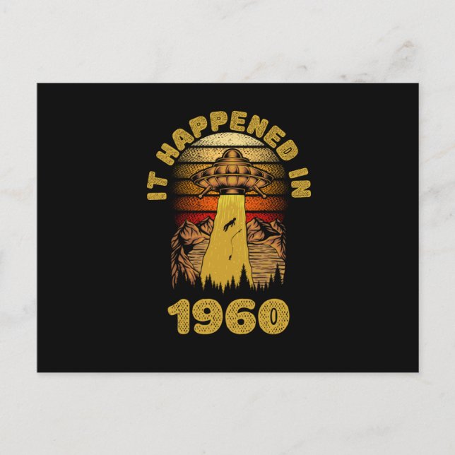 Cartão Postal Aconteceu em 1960 OVNI Alien (Frente)