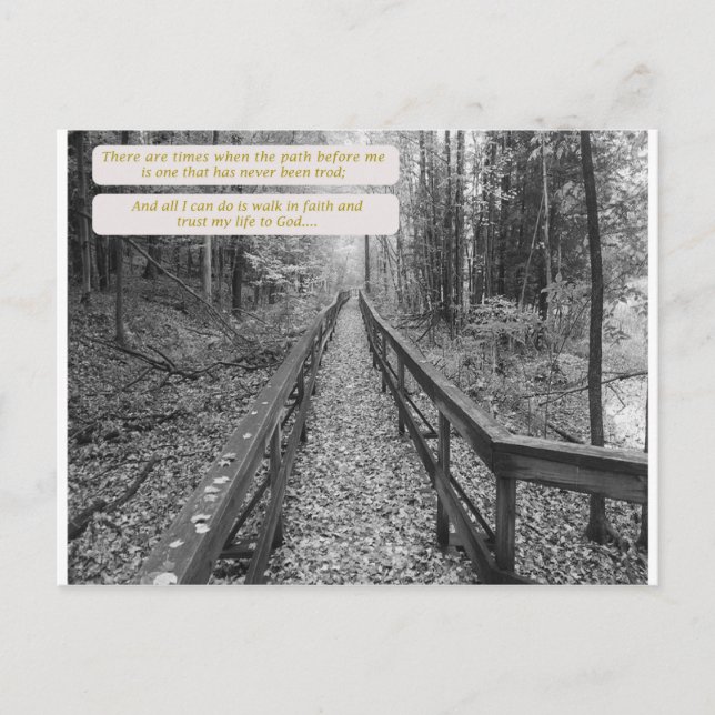 Cartão Postal Acredite - "Ande na Fé" (Frente)