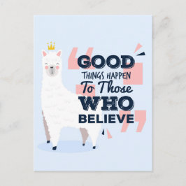 Cartão Postal Acredite em Llama