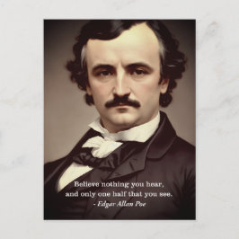 Cartão Postal Acredite Em Nada Que Ouvir Edgar Allan Poe Citação