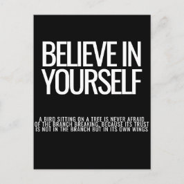 Cartão Postal Acredite em si mesmo - Cartão-postal de citação in