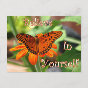 Cartão Postal Acredite Em Si Mesmo (Dryas Julia Butterfly 9107)