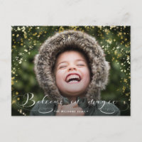 Acredite na Caligrafia Mágica e em faíscas Dourada