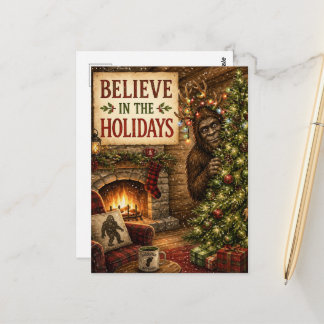 Cartão Postal Acredite nas Férias Sasquatch Natal