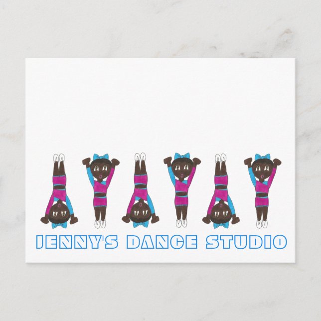 Cartão Postal Acrobática de ginástica Personalizada do Gym Dance (Frente)