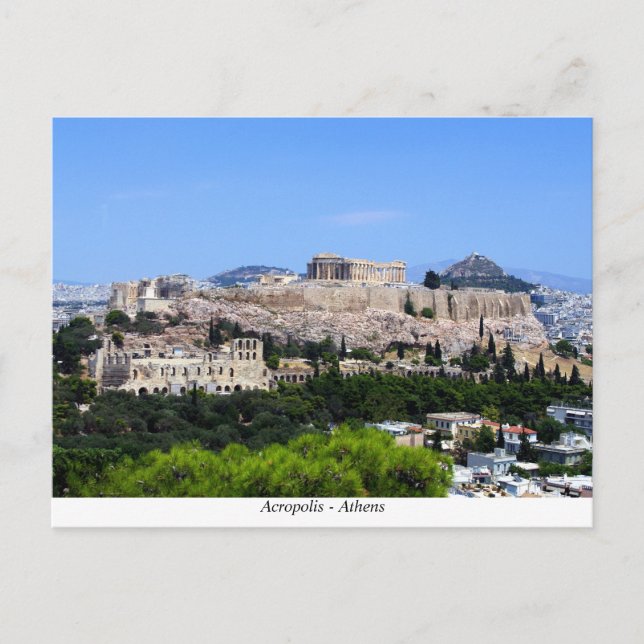 Cartão Postal Acrópole - Atenas (Frente)