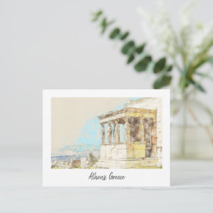 Cartão Postal Acrópole, Atenas, Viagens vintage RetroGrécia