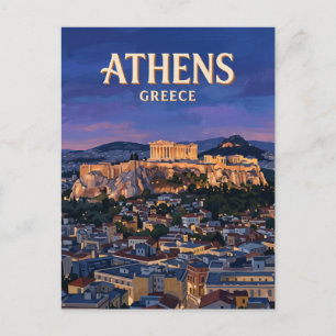 Cartão Postal Acrópole de Atenas Grécia
