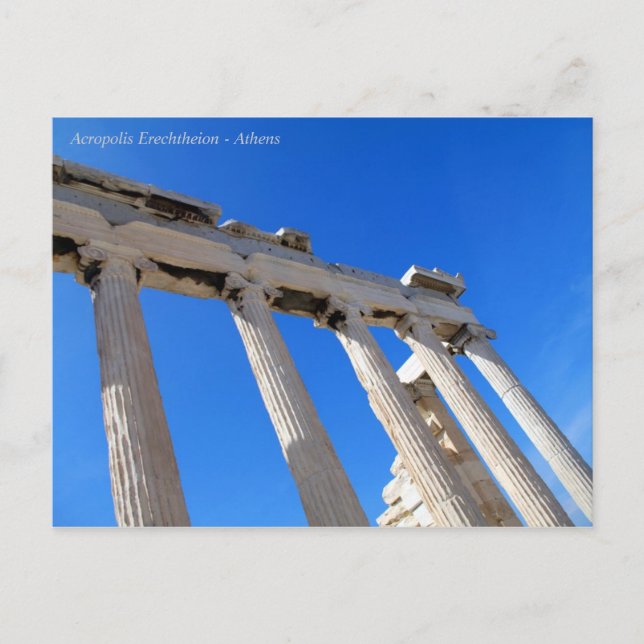 Cartão Postal Acropolis Erechtheion - Atenas (Frente)