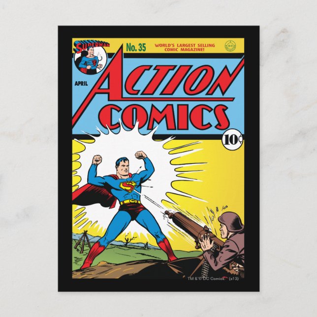 Cartão Postal Action Comics #35 (Frente)