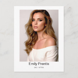 Cartão Postal Actor Promo Card | 3 Photo Composite Postcard