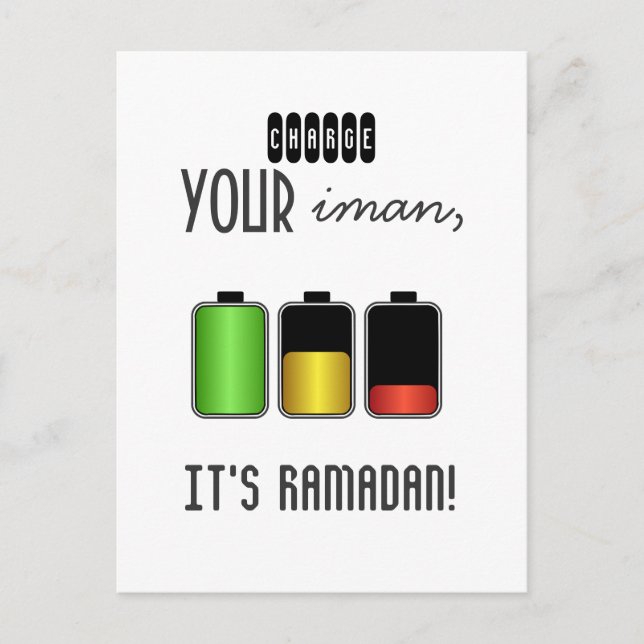 Cartão Postal Acusação motivadora islâmica Iman Ramadan (Frente)