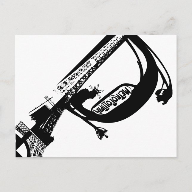 Cartão Postal AD Paris Noir (Frente)