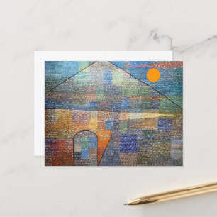 Cartão Postal Ad Parnassum por Paul Klee, Abstrato Art