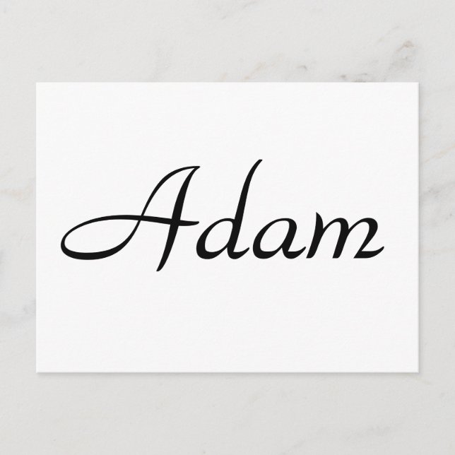 Cartão Postal Adam (Frente)