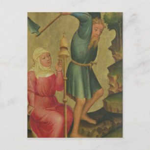 Cartão Postal Adam e Eve no Trabalho