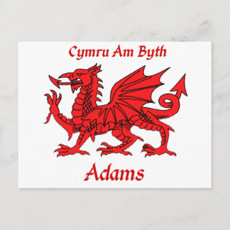 Cartão Postal Adams Welsh Dragon
