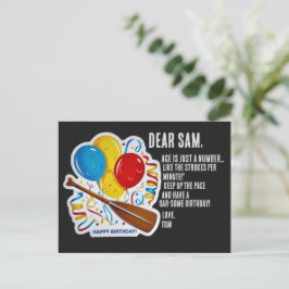 Cartão Postal Adelação de Aniversário de Rower: Celebração de Oa