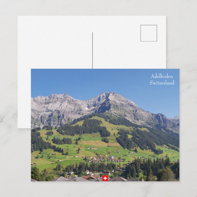 Cartão Postal Adelboden, Cartão-postal de Suiça (Frente/Verso)