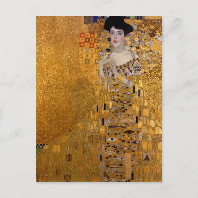 Cartão Postal Adele, A Senhora no Dourado - Gustav Klimt (Frente)