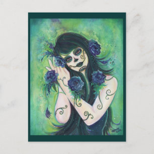 Cartão Postal Adelita Day of the Dead Postcard By Renee L.Lavoie