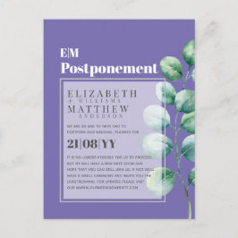 Cartão Postal Adiamento da Mudança de Planos Eucalyptus Greenery