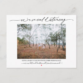 Cartão Postal Adiamento de Casamento de Distância Social