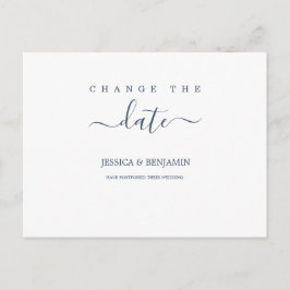 Cartão Postal Adiamento de casamento moderno Alterar a data