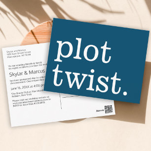 Cartão Postal Adiamento de Casamento Simples Moderno