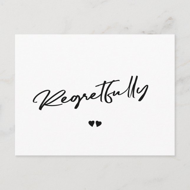 Cartão Postal Adiamento lamentavelmente preto e branco do cancel (Frente)