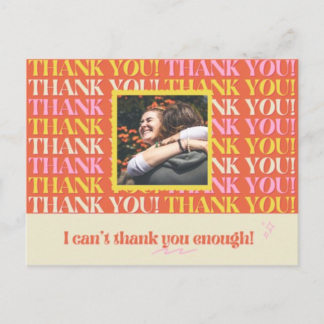 Cartão Postal Adicionar Foto - Obrigados gerais pessoais (Frente)