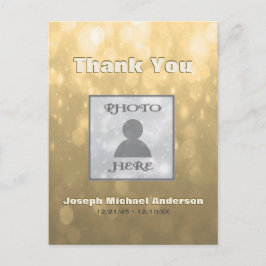 Cartão Postal Adicionar imagem| Obrigado! | Amarelo