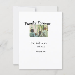 Cartão Postal Adicionar nome de família foto ano rusticidade fer