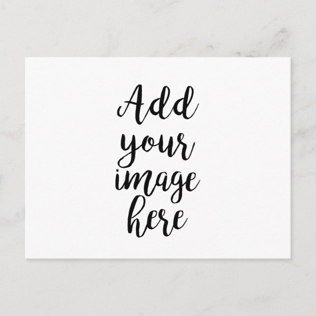 Cartão Postal Adicionar seu próprio Cartão-postal personalizável (Frente)
