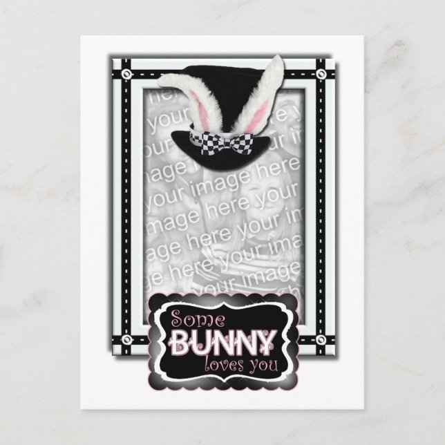 Cartão Postal ADICIONAR SUA FOTO - Alguns Coelhinhos Te Ama (Frente)