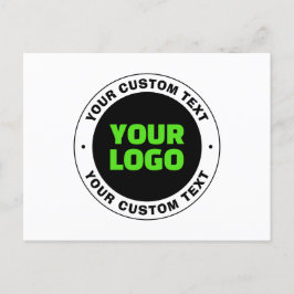 Cartão Postal Adicione o logotipo da sua própria empresa ou o De