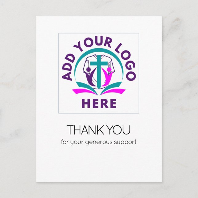 Cartão Postal ADICIONE O SEU LOGOTIPO Obrigado (Frente)