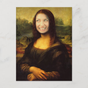 Cartão Postal Adicione uma Mona Lisa