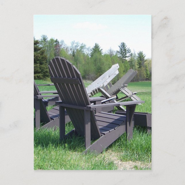 Cartão Postal Adirondack Chairs (Frente)