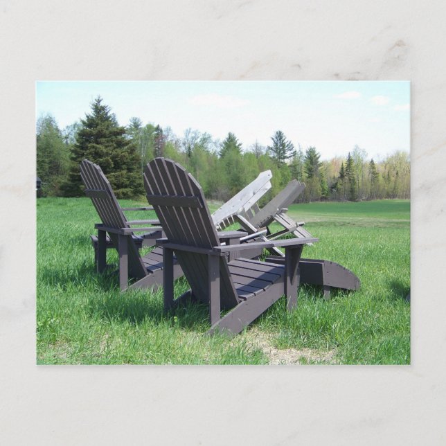 Cartão Postal Adirondack Chairs (Frente)